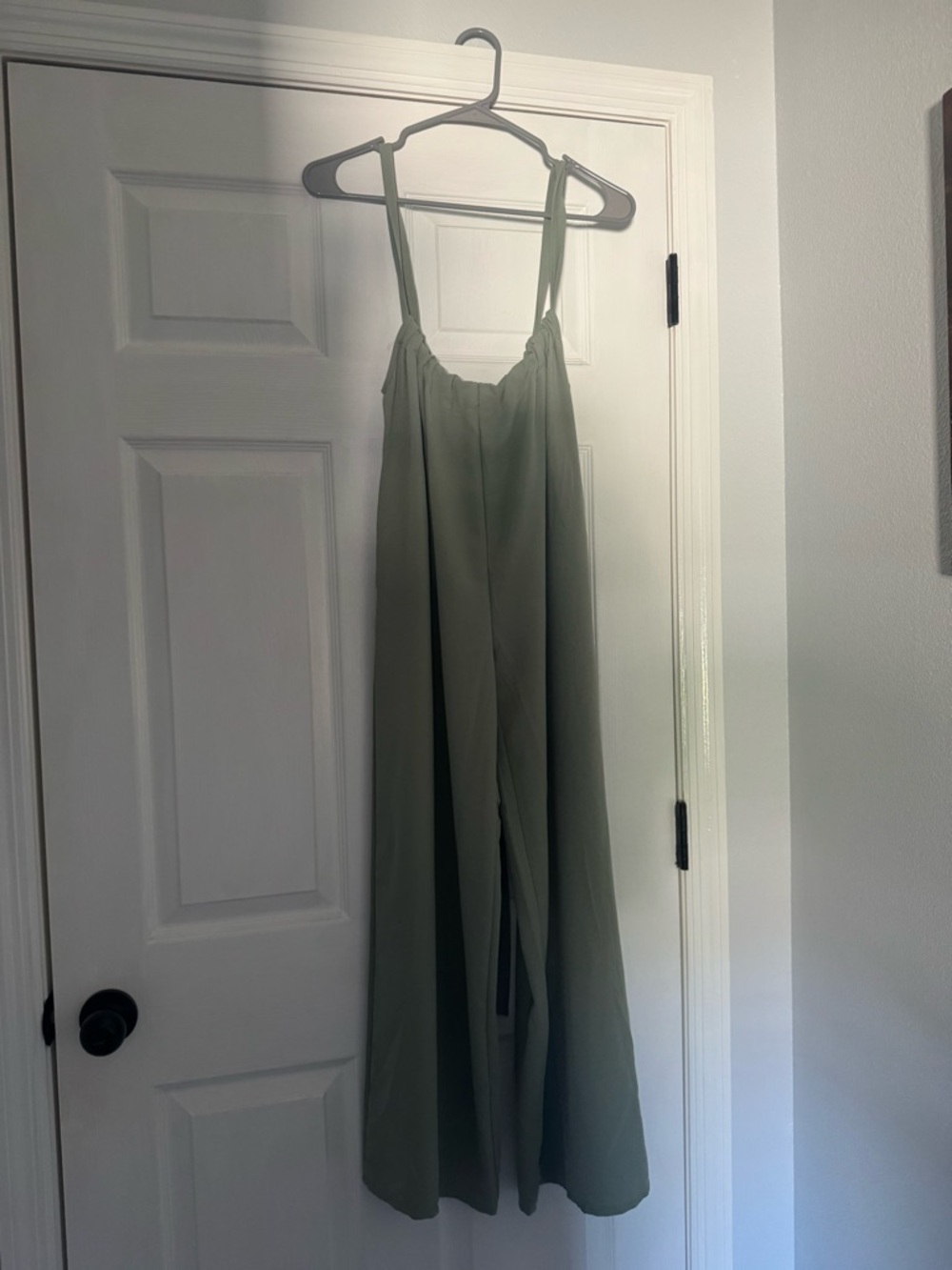 Sage Green Wide-Leg Jumpsuit